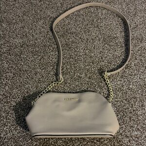 Steve Madden Taupe Crossbody Bag with Gold Chain